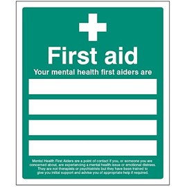 Caledonia Signs 15999H Your mental health first aiders are