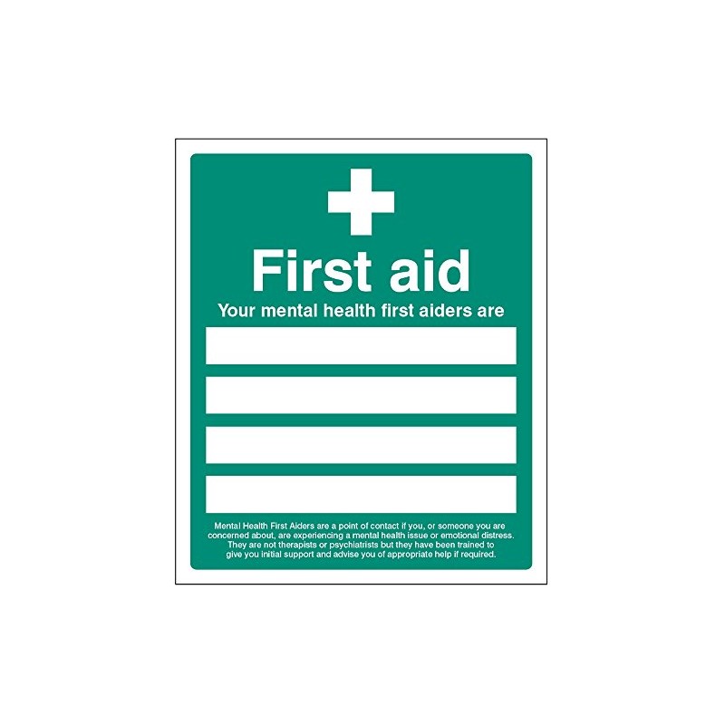 Caledonia Signs 15999H Your mental health first aiders are