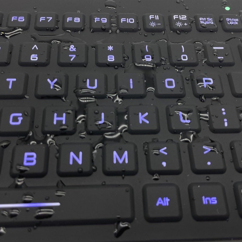 DSI Industrial Waterproof Backlit Keyboard with 2-in-1 Multi-Touch and Numeric