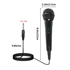 E I F E R Wired Dynamic Microphone with 6.5mm Plug and 2-Meter Cable for Karaoke and Performance