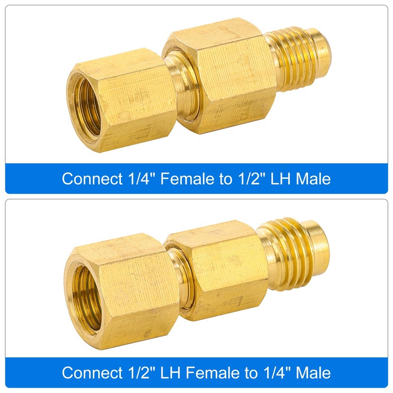 Tigbear R1234YF Refrigerant Tank Adapter, R1234YF Vacuum Pump Adapter Fitting,