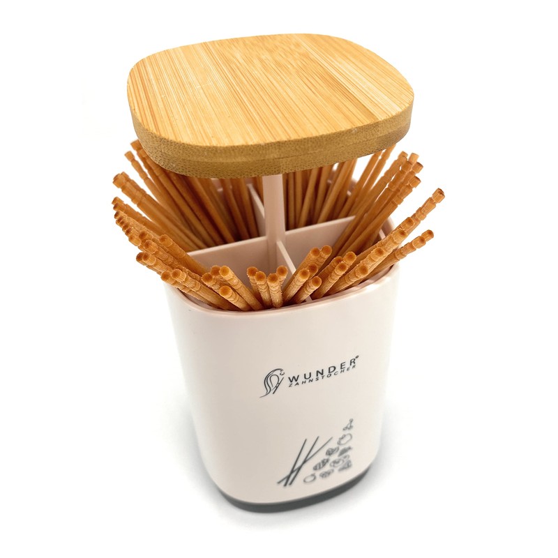Wunder Toothpick Dispenser with Easy-Lift Function Toothpick Holder + 1
