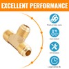 SUNGATOR 1/2 Inch Flare Propane Tee Fittings, Brass 1/2" Male