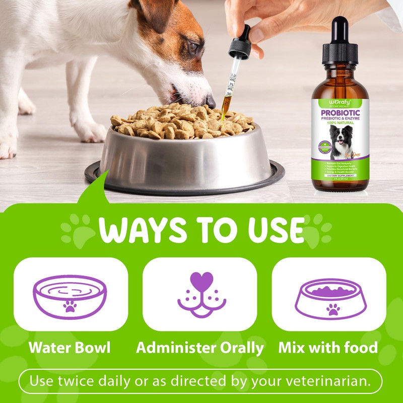 Probiotics for Dogs, 3 in 1 Dog Probiotic Drops, Dog
