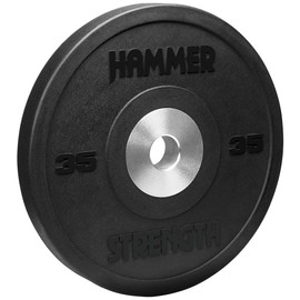 Hammer Strength 35Lb Black Premium Rubber Bumper Plate