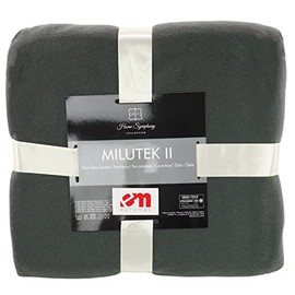 Euromat Polar Fleece Blanket, Cuddly Blanket, Sofa Blanket with Stitched Edge (Graphite Grey, Dark Grey, 150 x 200 cm)