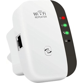 CRST WiFi Extender Booster WiFi Extender with Ethernet Port, 300Mbps WiFi Booster Range Extender, 300Mbps 2.4GHz Internet Booster with WPS, WR03-WH-VK9