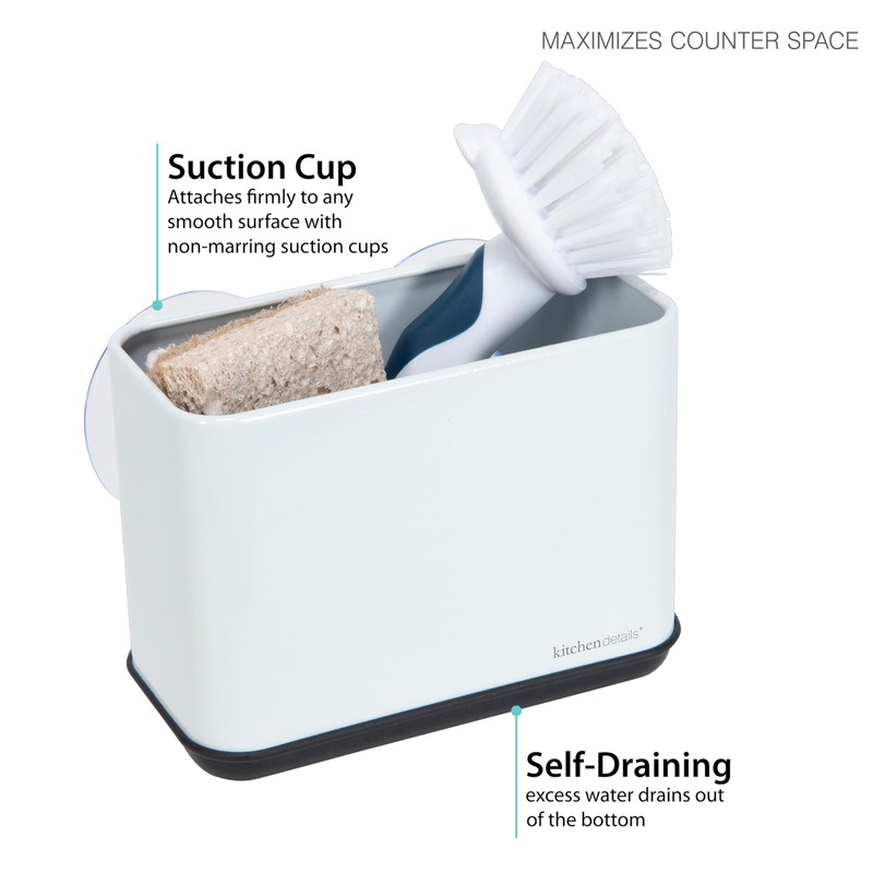 Kitchen Details Suction Sink Caddy | Sponge Holder | Suction