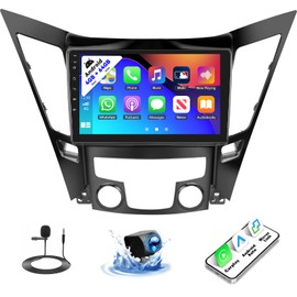 SIXTOP 4G+64G Android Car Stereo for Hyundai Sonata 2010-2015 with Carplay Android Auto Mirror Link 9 inch Touch Screen 1280 * 720 Bluetooth 5.0 FM/RDS DSP 32EQ WiFi GPS Change Desktop Theme AI Voice
