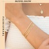 Reoxvo Dainty Gold & Silver Chain Jewelry Bracelets Set for