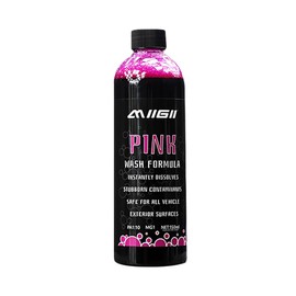 MIIGII Pre-Wash Solution Car Wash Soap - Pink Foam Car Shampoo - Powerful Formula Penetrates and Breaks Down Tree Sap, Bird Droppings & Tough Stains - Works on RVs, Trucks, Cars & More - 150ml (5oz)