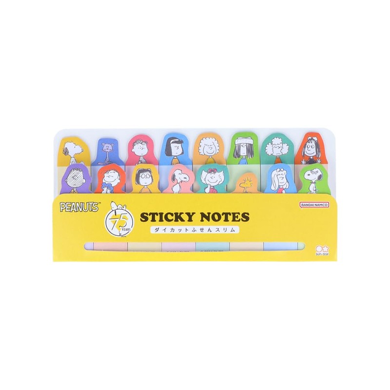Sunstar Stationery Snoopy Sticky Notes, Die Cut, Peanuts 75th Anniversary