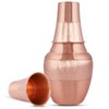 HEALTHANDWEALTH Pure Copper Water Flask with Tumbler - 1.4L (47.3