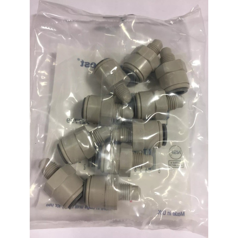 John Guest PI 0112F4S straight adpter-mfl thread, 3/8 tube, 1/4