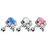 Pierced Owl 16GA G23 Implant Grade Titanium Synthetic Opal with