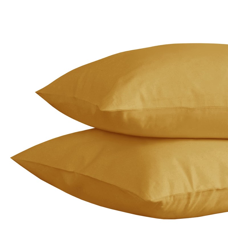 MOONLIGHT20015 Single Duvet Cover - Ochre Solid Soft Single Bedding
