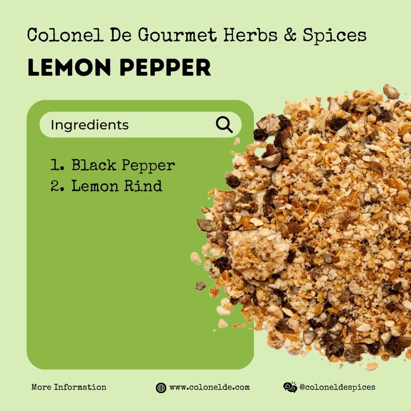 Lemon + Pepper| Colonel De Spices | Small Batch Blended