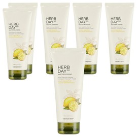 The Face Shop Herb Day Master Blending Facial Cleansing Foam Lemon, 170ml, 6 pieces / 더페이스샵 허브데이 마스터 블렌딩 페이셜 클렌징폼 레몬, 170ml, 6개