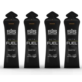 SIS Betal Fuel Energy Gels for Cycling Running Triathlon - Dual-Source Carbohydrate Blend - 40 g of Carbs - Gluten-Free - Informed Sport Certified - 4 Pack (4 Pack, Orange)