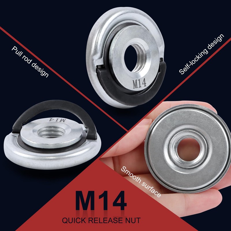 Quick Release Nut Rustproof Clamping Nut M14 Pack of 2