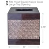 Creative Scents Dahlia Square Tissue Box Cover - Decorative Bathroom