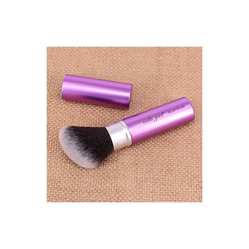 Vela.Yue Brocha Rubor Retráctil Pincel Colorete Kabuki de Maquillaje