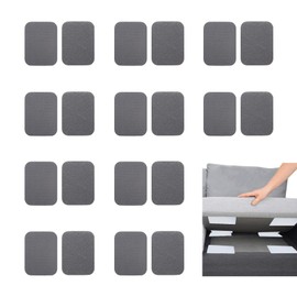 Auzly 10-Pack Rug Gripper Tape | Double Sided Anti-Slip Carpet Tape | Washable Reusable Rug Pad for Hardwood & Tile Floors | Secure Floor Mats & Carpets | Home Décor Essential (Gray)