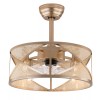 18in Modern Round Ceiling Fan Light w/Remote & Timing Champagne-gold