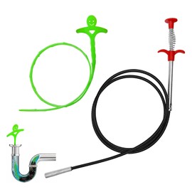 160cm Flexible Grabber Claw Pickup Tool, Sink Snake Drain Unblocker Tool Toilet Snake, Drain Hair Catcher Clog Remover for Litter Pick, Kitchen Sink, Bathroom Tub, Toilet