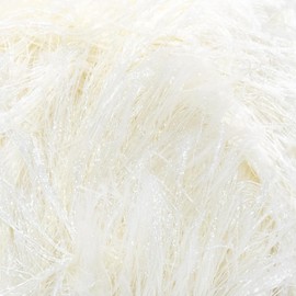 Estako Eyelash, 100% Polyester Yarn, Soft, Fuzzy for Crochet and Knitting 3.53 Oz (100g) / 153 Yrds (140m) (1300 - Cream)