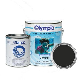 Olympic Pool Paint - Zeron - Black - 1 Gallon - two-part epoxy swimming pool paint - one-coat for plaster, fiberglass, steel and aluminum pools.
