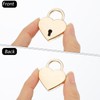 3Pc Mini Heart Lock with Key, Small Heart Shaped Padlock,