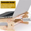 NOELAMOUR Laptop Stand, Vertical Stand, Wood, Easy Assembly, Storage, Improves