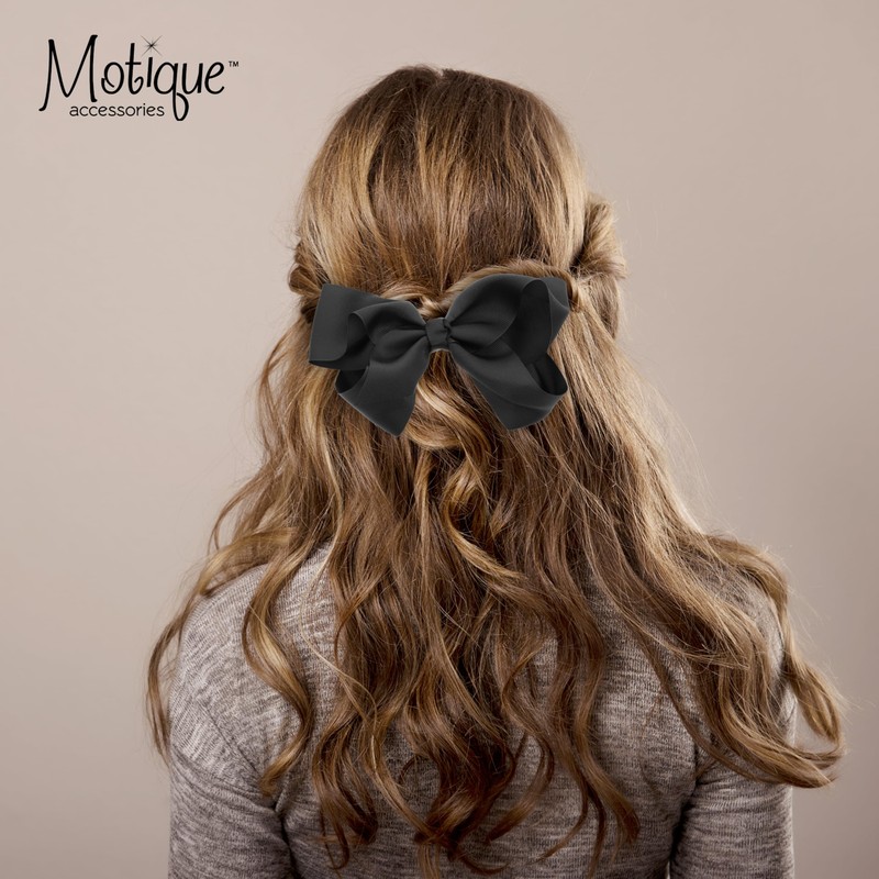 5.5 Inch Grosgrain Hair Bow Clip For Woman And Girls