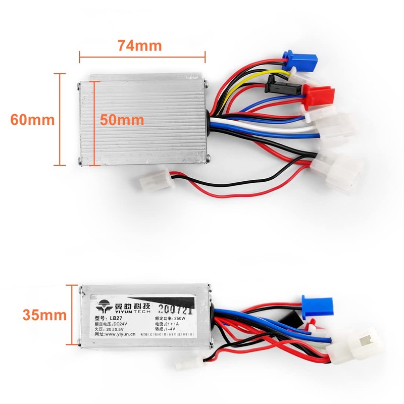 24V 250W Motor Brush Speed Controller for Bike Bicycle &