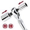 Powerbuilt Stubby Ratchet, Dual Head Ratchet, 1/4 Inch and 3/8