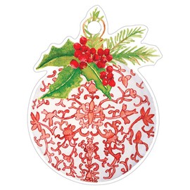 Caspari Porcelain Ornaments Die-Cut Gift Tags - 4 Per Package
