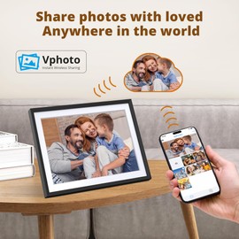 Dragon Touch 10.1'' WIFI Digital Picture Frame - 1280*800 HD IPS Touch Screen Digital Photo Frame Display, Auto-Rotate, Share Photos/Videos Instantly via Free App Best Gifts for Birthday, Wedding, Mom