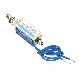 Akozon Solenoide de Electroimán Eléctrico Pull-Push 5N, Control de Automatización, 6/12/24 V CC 300 MA, con Rango Retráctil de 10 Mm (24V)