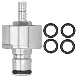 Stainless Steel Carbonation Cap with 5/16in Barb Ball Lock Type Fit Soft PET Bottle Beer Making