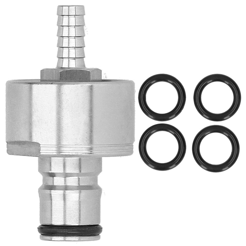 Stainless Steel Carbonation Cap with 5/16in Barb Ball Lock Type