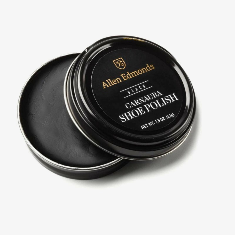 Allen Edmonds Premium Carnauba Luxury Shoe Polish Black 1.5oz tin