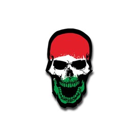 A1499 Sticker Skull Hungary Bones 7 x 4 cm