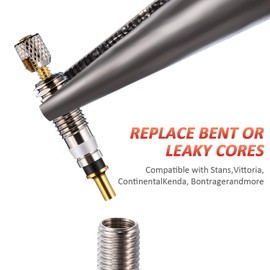 Boao 20 Pieces Presta Valve Core Bike Replacement Brass Tubeless Core for Tubeless Road MTB Bike, Stan's, Vittoria, Continental, Kenda and Mor