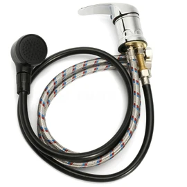 Basin Faucet Shower Head Wash Hair Tap Mixing Valve, Brass Salon Shampoo Bowl Faucet and Sprayer Kit, Salon Sink Faucet Replacement or Salon Sink Parts, Salon Spa Hot Cold Mixer