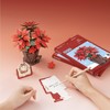 rowood Artificial Poinsettia Flower Kit TF001, 3D Puzzle DIY Wooden