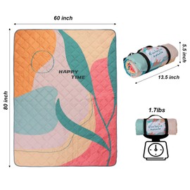 Exclusivo Mezcla Waterproof Picnic Blankets Outdoor Multipurpose Rugs for Camping, Travel, Park, Beach, Garden, 3-Layer 150x200 CM Large Sandproof Beach Blanket