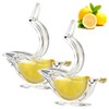 JOAOXOK Lemon Juicer Squeezer,2pcs Portable Transparent Fruit Juicer,Hand Juicer for