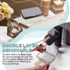 Realand 2Pcs Soap Dish Holder with Drainage Tray and Lid,