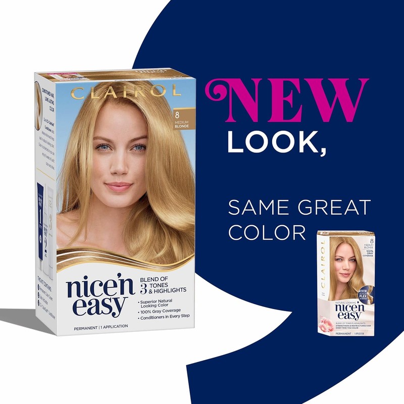 Clairol Nice'n Easy Permanent Hair Dye, 7CB Cool Beige Blonde